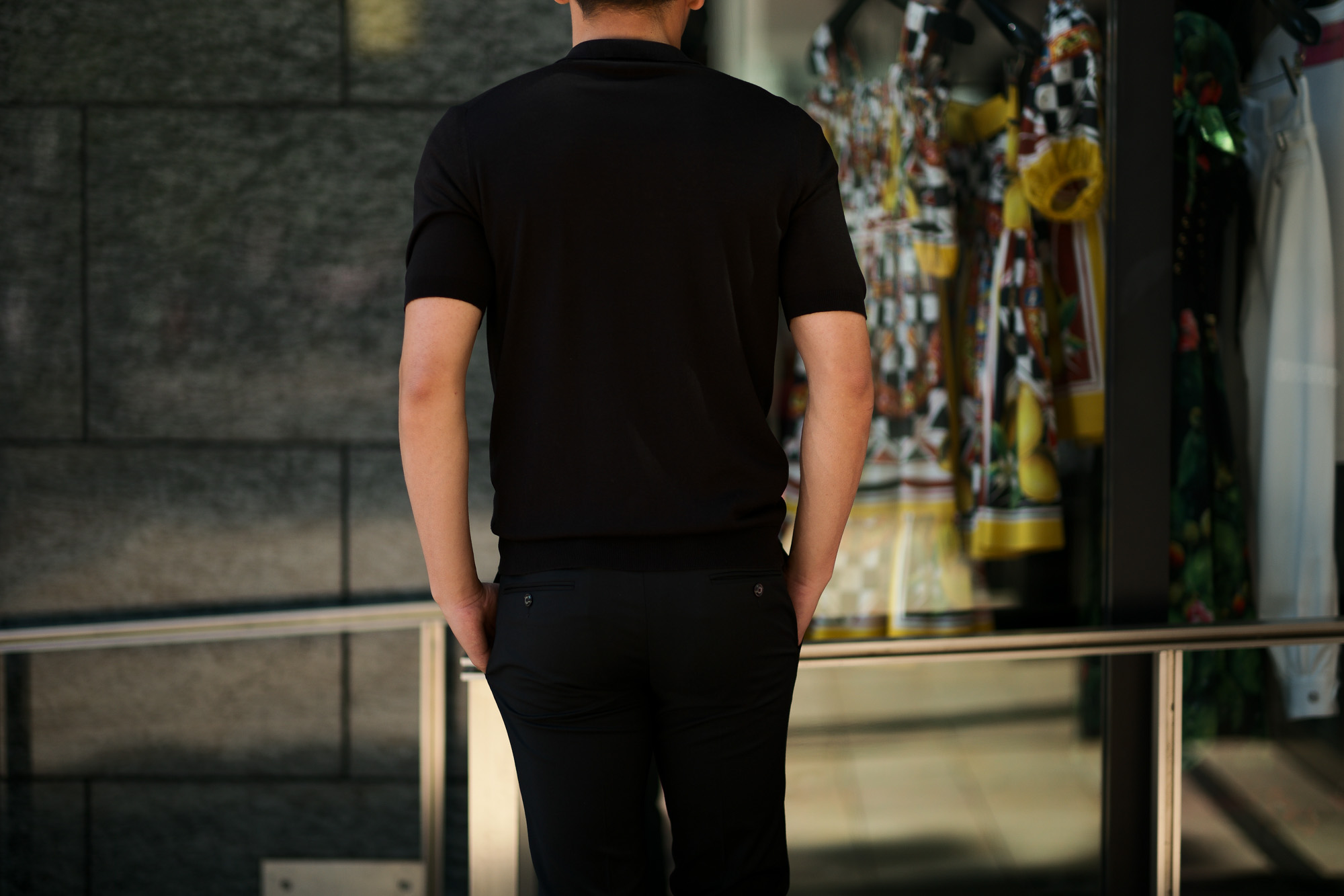 Gran Sasso (グランサッソ) Silk Knit Polo Shirt (シルクニット) SETA (シルク 100%) シルク ニット ポロシャツ BLACK (ブラック・099) made in italy (イタリア製) 2019 春夏新作 gransasso 愛知 名古屋 altoediritto アルトエデリット