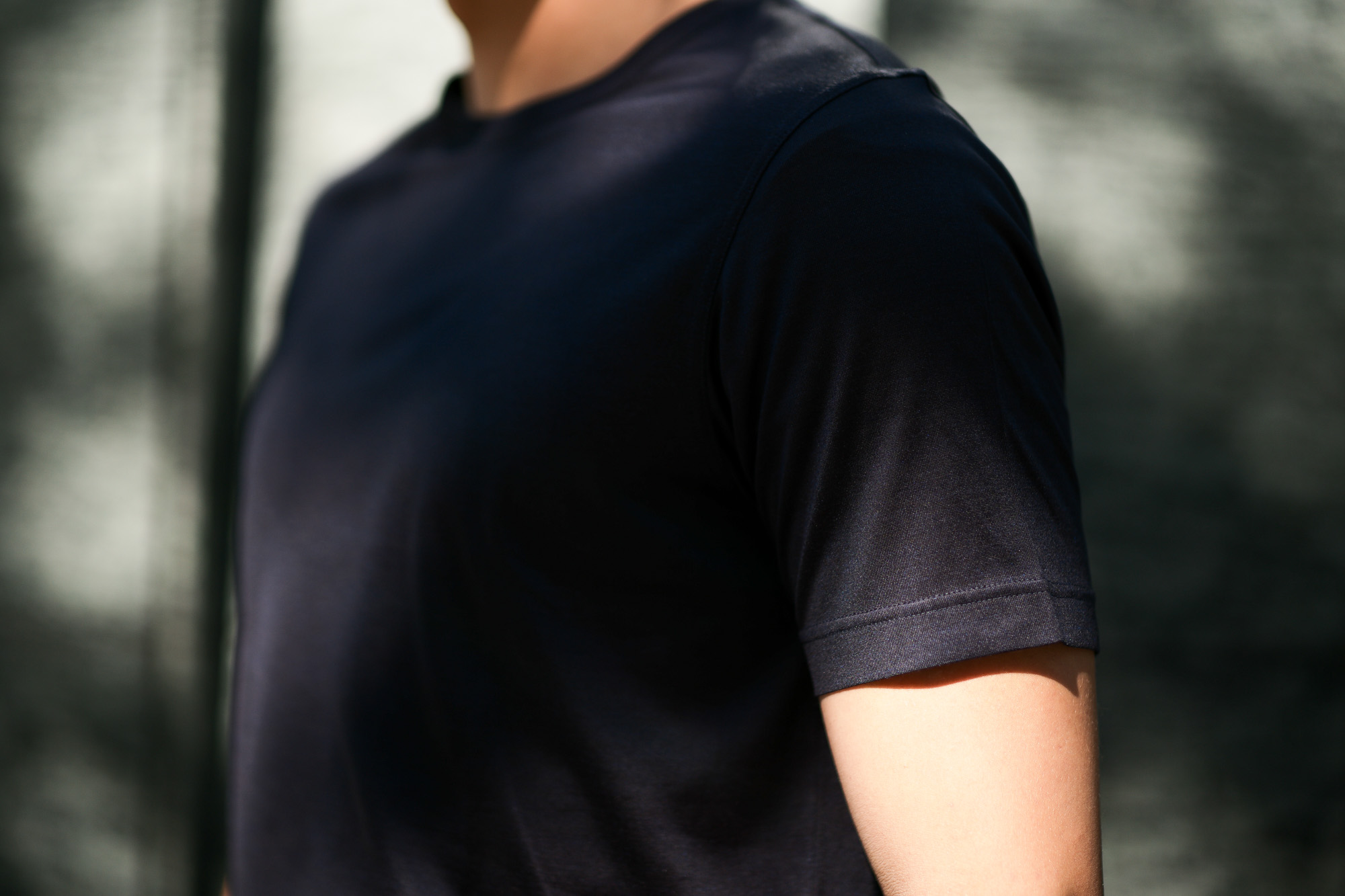 Gran Sasso (グランサッソ) Silk T-shirt (シルク Tシャツ) SETA (シルク 100%) ショートスリーブ シルク Tシャツ NAVY (ネイビー・308) made in italy (イタリア製) 2019 春夏新作 gransasso 愛知 名古屋 altoediritto アルトエデリット