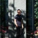 Gran Sasso (グランサッソ) Silk T-shirt (シルク Tシャツ) SETA (シルク 100%) ショートスリーブ シルク Tシャツ NAVY (ネイビー・308) made in italy (イタリア製) 2019 春夏新作のイメージ