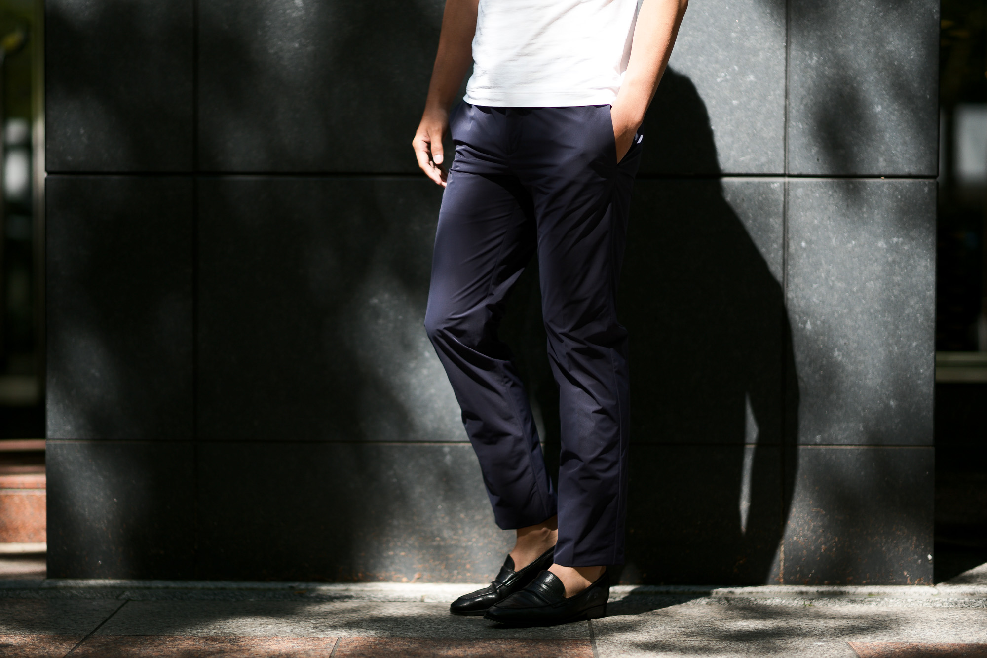 INCOTEX (インコテックス) 1AG48R SLIM FIT URBAN TRAVELER (アーバントラベラー) LIGHTWEIGHT POLY STRETCH ストレッチポリエステル イージー スラックス NAVY (ネイビー・820) 2019 春夏新作 愛知 名古屋 altoediritto アルトエデリット