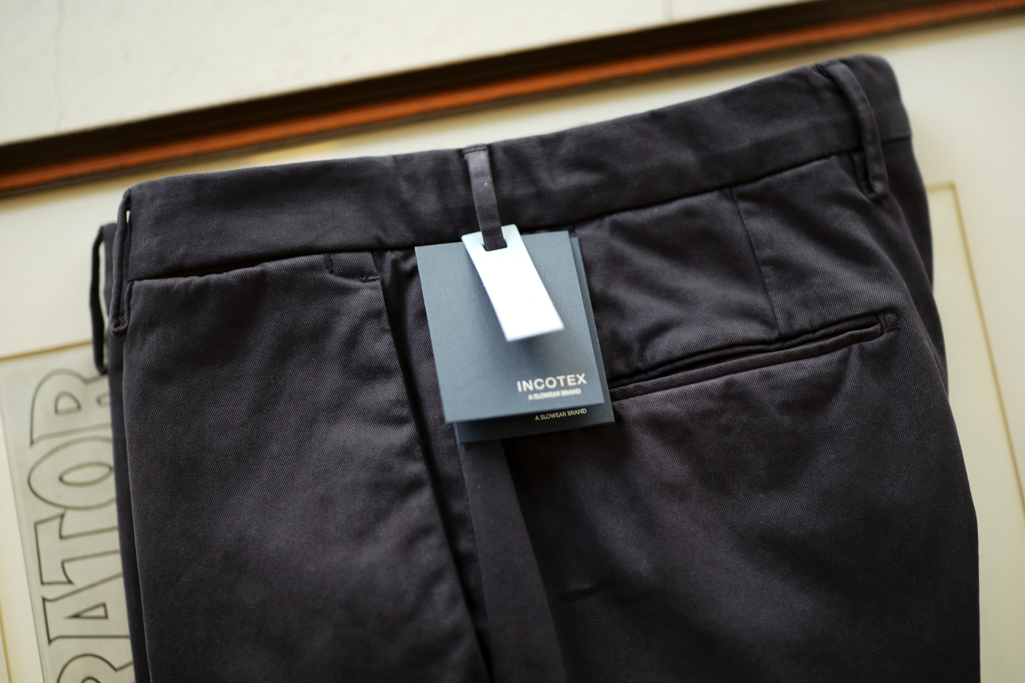 INCOTEX (インコテックス) 1AGW30 SLIM FIT GARMENT DYED COMFORT CHINO コットン ストレッチ スラックス NAVY (ネイビー・831) 2019 秋冬 【ご予約受付中】愛知 名古屋 altoediritto アルトエデリット