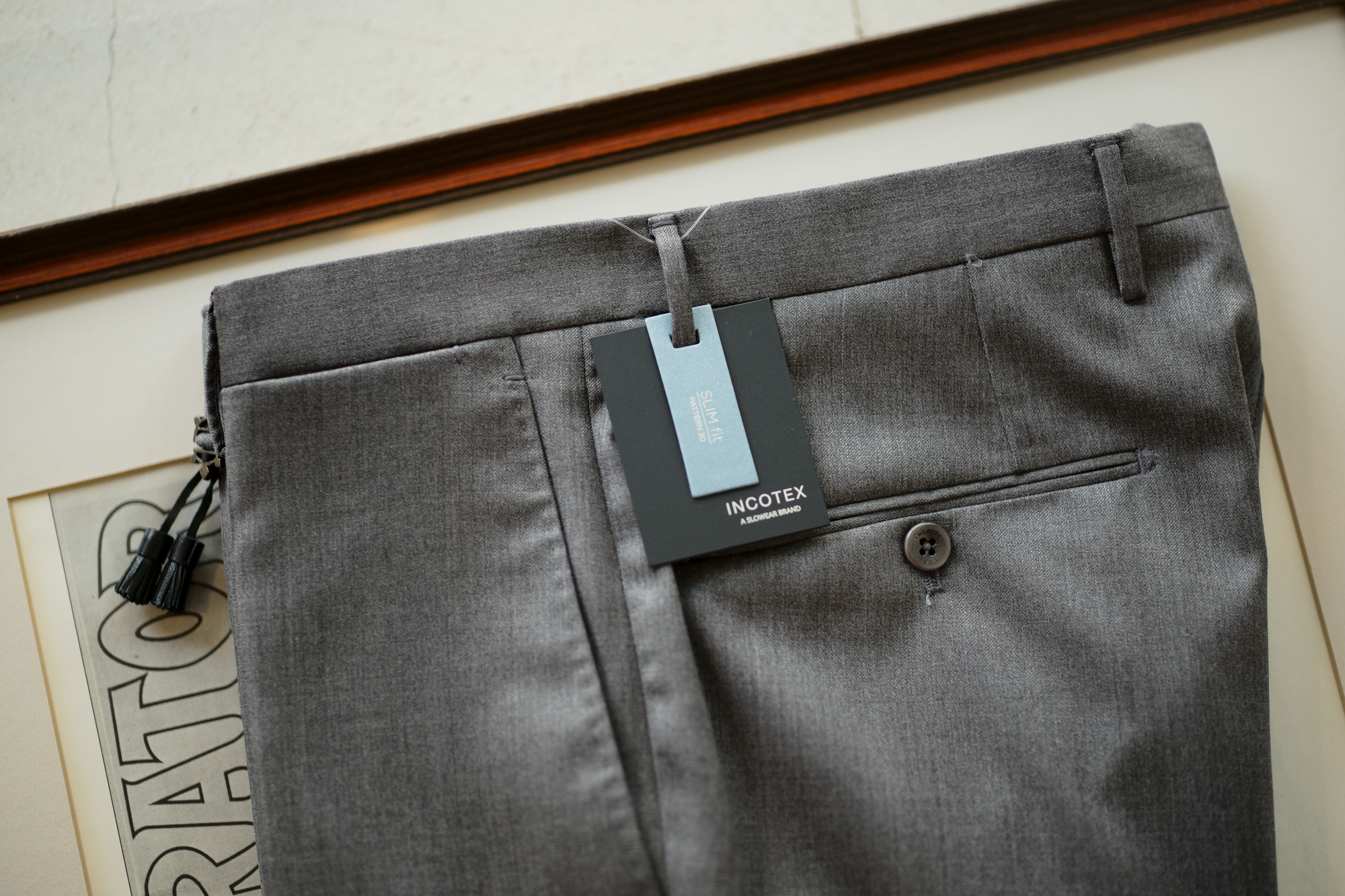 INCOTEX (インコテックス) N35 SLIM FIT (1NT035) SUPER 100’S WOOLLEN TWILL サージウール スラックス GRAY (グレー・912) 2019 秋冬 【ご予約受付中】愛知 名古屋 altoediritto アルトエデリット