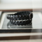 J&M DAVIDSON (ジェイアンドエムデヴィッドソン) ENVELOPE BUCKLE PLATED BELT 25MM NICKEL (エンベロープ バックル プレーテッド ベルト 25 MM) CALF LEATHER (カーフレザー) メッシュベルト BLACK (ブラック・999) Made in italy (イタリア製) 2019 春夏新作のイメージ