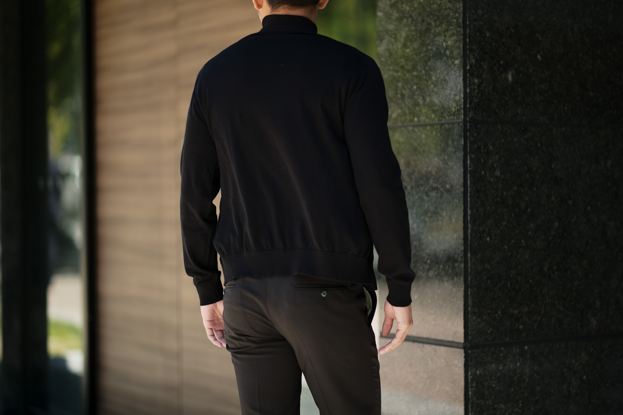 JOHN SMEDLEY (ジョンスメドレー) ISEO (イセオ) SEA ISLAND COTTON (シーアイランドコットン) コットンニット Vネック カーディガン BLACK (ブラック) Made in England (イギリス製) 2019 春夏新作 johnsmedley 愛知 名古屋 altoediritto アルトエデリット