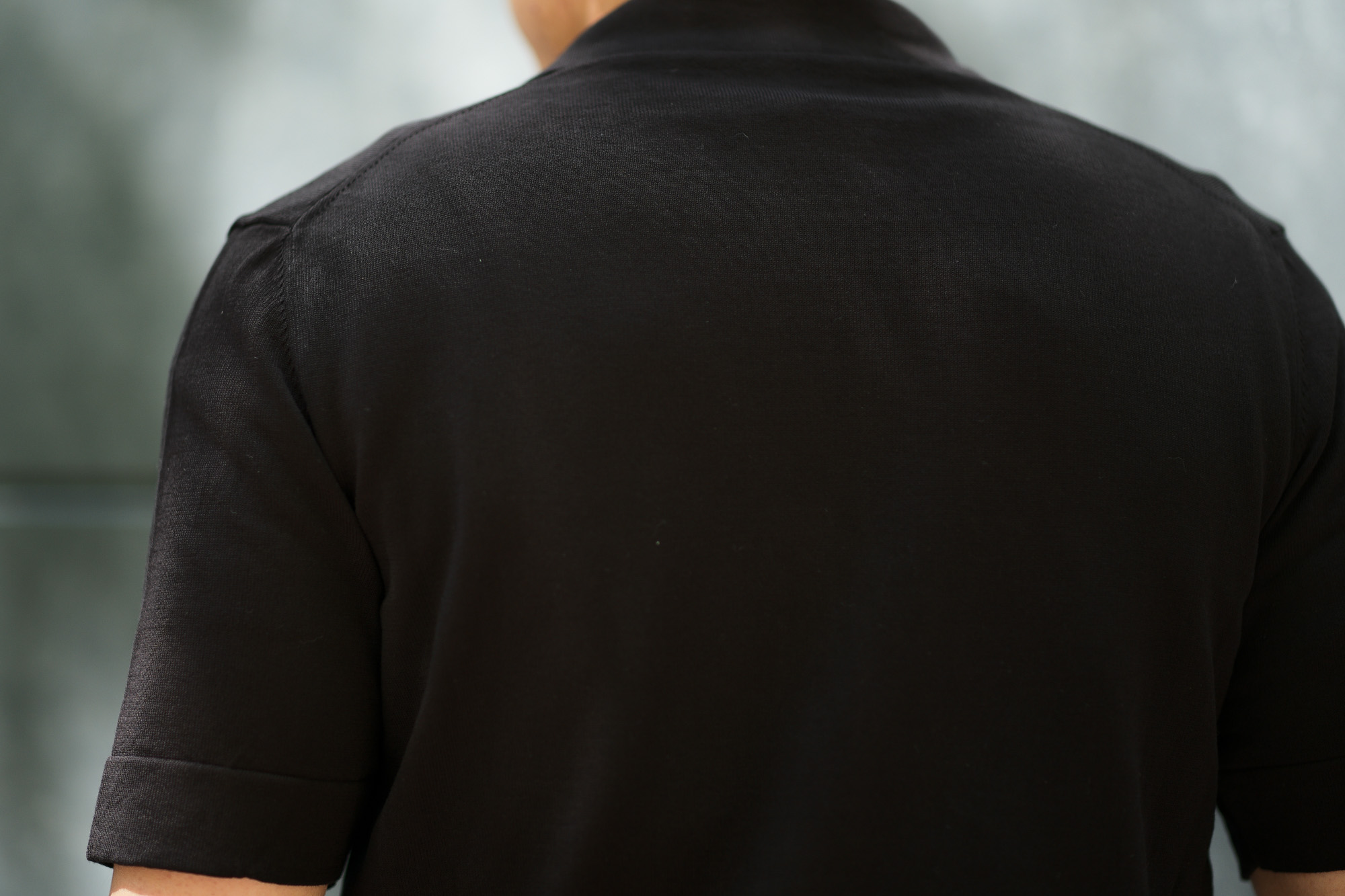 LARDINI (ラルディーニ) Milano Rib Knit Shirts (ミラノリブ ニット シャツ) コットン ミラノリブ オープンカラー ニット シャツ BLACK (ブラック・999) Made in italy (イタリア製) 2019 春夏新作 愛知 名古屋 altoediritto アルトエデリット