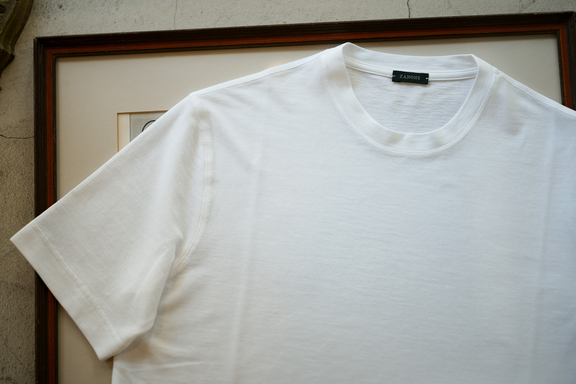 ZANONE (ザノーネ) Crew Neck T-shirt (クルーネックTシャツ) ice cotton アイスコットン Tシャツ WHITE (ホワイト・Z0001) MADE IN ITALY(イタリア製) 2019 春夏新作 愛知 名古屋 altoediritto アルトエデリット