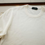 ZANONE (ザノーネ) Knit T-shirt (ニット Tシャツ) コットンニット Tシャツ WHITE (ホワイト・Z3372) made in italy (イタリア製) 2019 春夏新作のイメージ