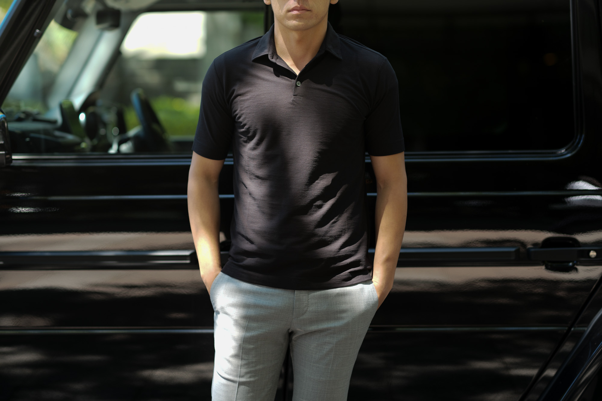 ZANONE(ザノーネ) Polo Shirt ice cotton アイスコットン ポロシャツ BLACK (ブラック・Z0015) made in italy (イタリア製) 2019 春夏新作 愛知 名古屋 altoediritto アルトエデリット