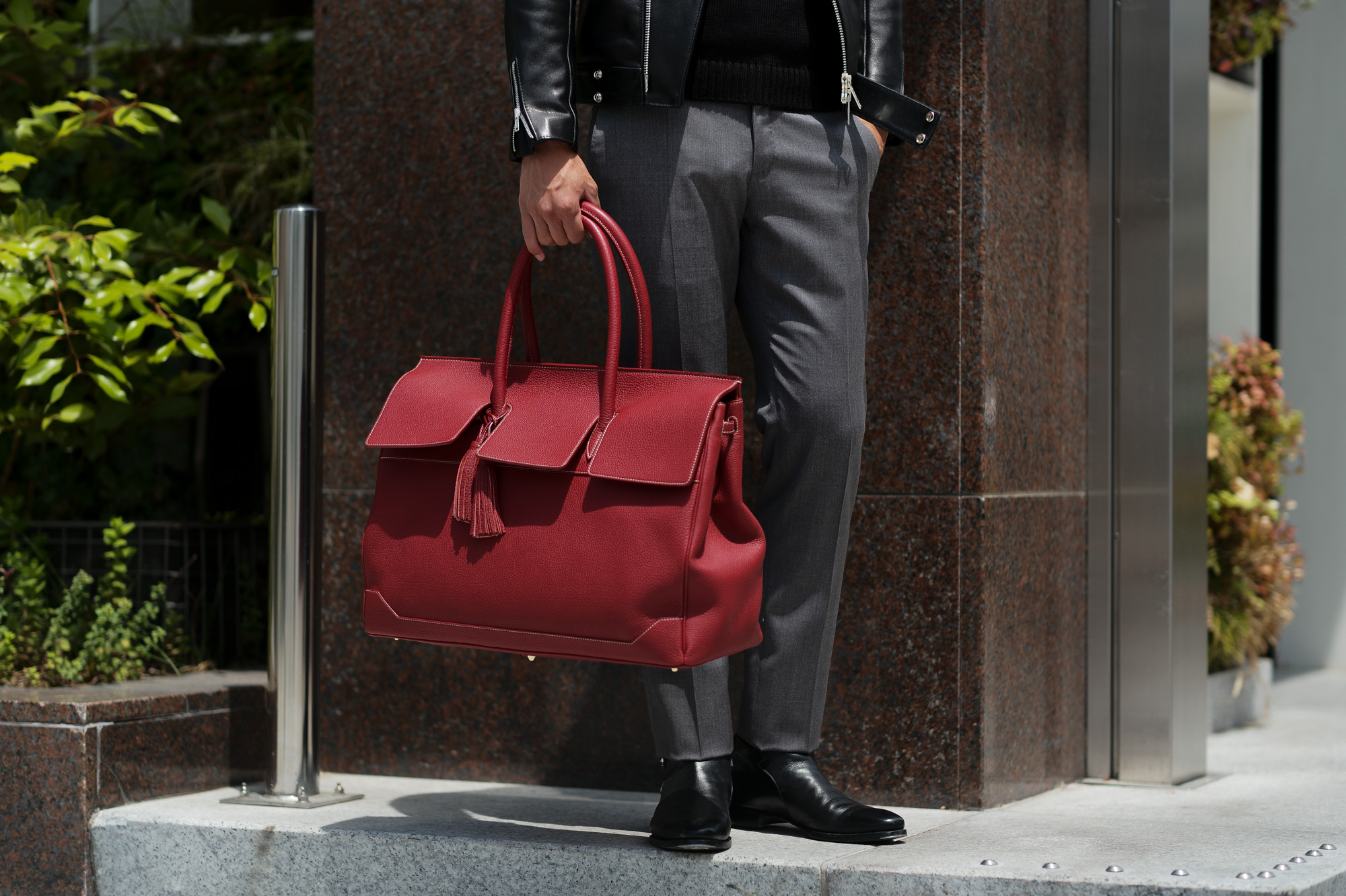 ACATE（アカーテ）OSTRO(オストロ) Montblanc leather(モンブランレザー) トートバック レザーバック ROSSO(ロッソ) MADE IN ITALY(イタリア製) 2019 秋冬新作 愛知 名古屋 altoediritto アルトエデリット