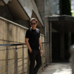 Cruciani (クルチアーニ) Knit T-shirt (ニット Tシャツ) 27ゲージ コットン ニット Tシャツ BLACK (ブラック・Z0048) made in italy (イタリア製) 2019 春夏新作のイメージ