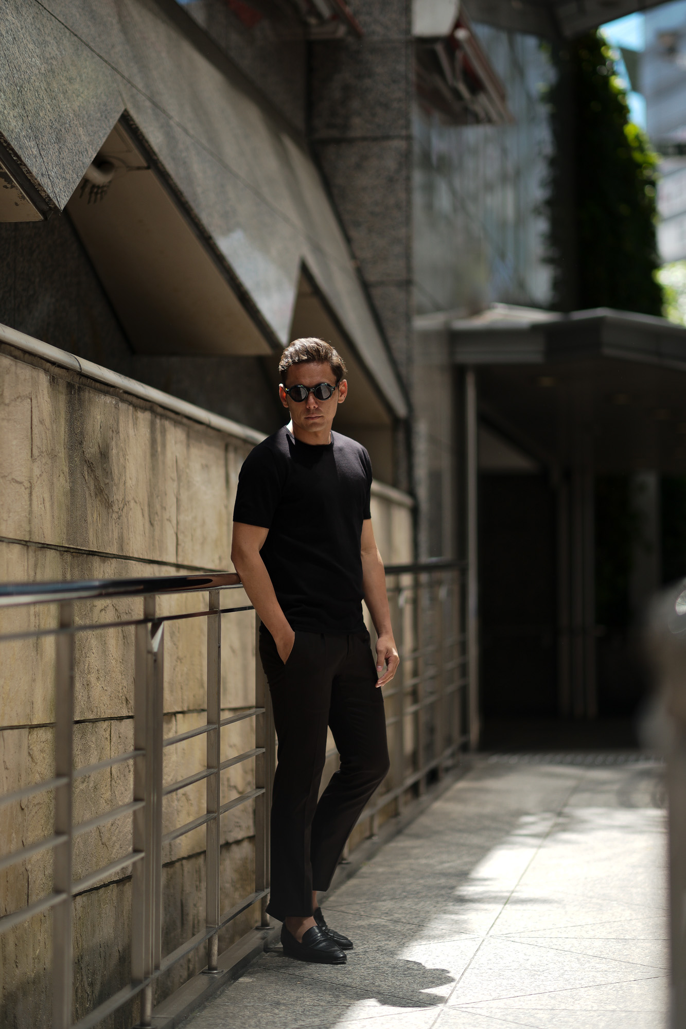 Cruciani (クルチアーニ) Knit T-shirt (ニット Tシャツ) 27ゲージ コットン ニット Tシャツ BLACK (ブラック・Z0048) made in italy (イタリア製) 2019 春夏新作 愛知 名古屋 altoediritto アルトエデリット