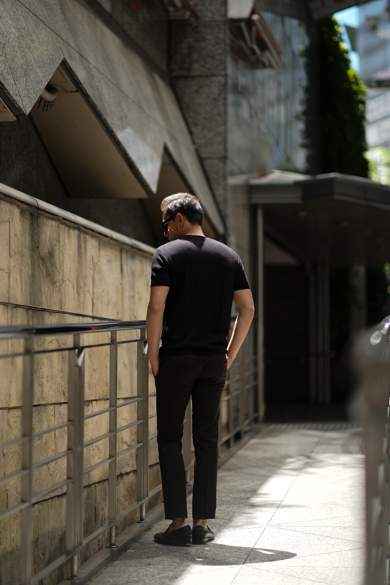 Cruciani (クルチアーニ) Knit T-shirt (ニット Tシャツ) 27ゲージ コットン ニット Tシャツ BLACK (ブラック・Z0048) made in italy (イタリア製) 2019 春夏新作 愛知 名古屋 altoediritto アルトエデリット