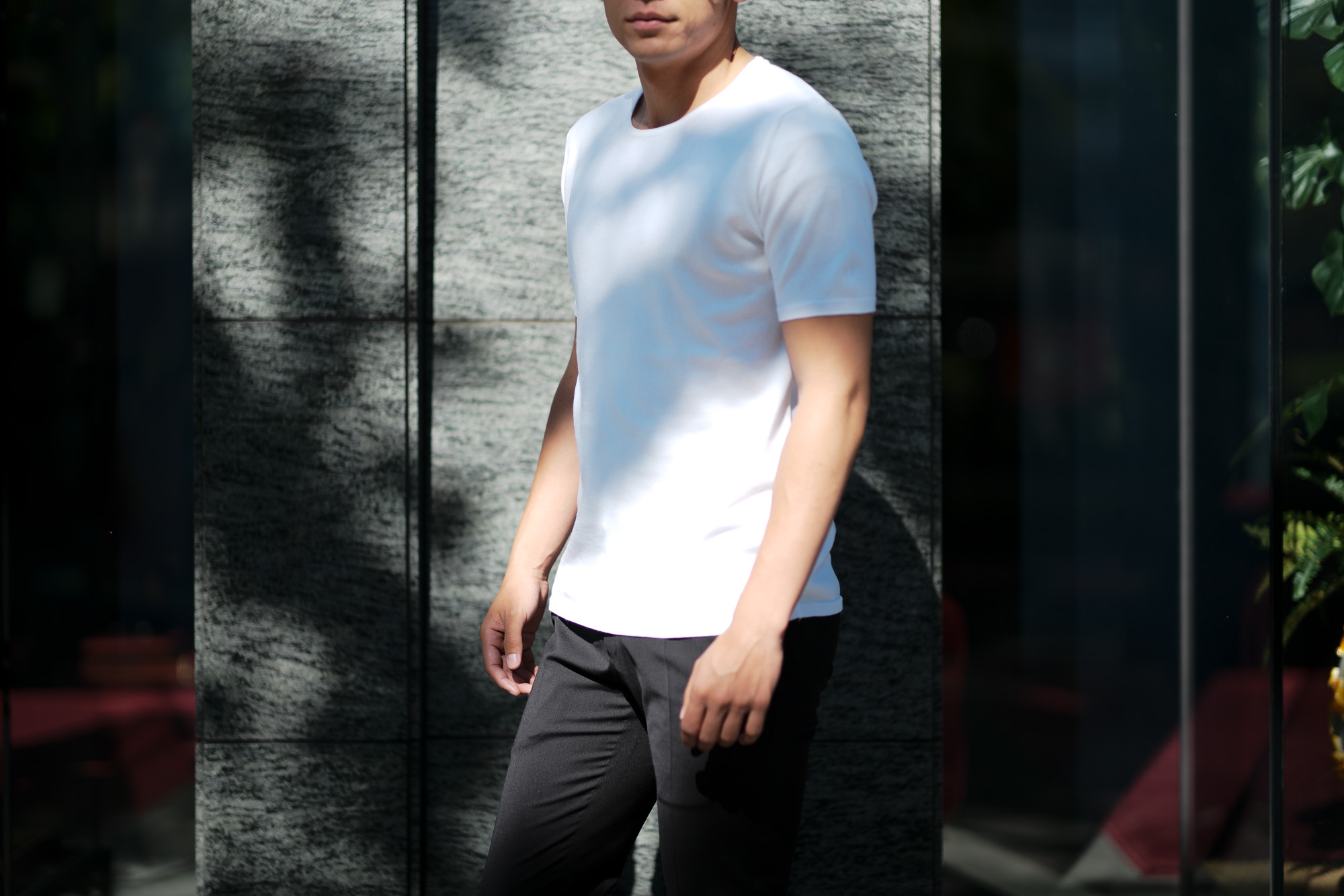 Cruciani (クルチアーニ) Knit T-shirt (ニット Tシャツ) 27ゲージ コットン ニット Tシャツ WHITE (ホワイト・Z0001) made in italy (イタリア製) 2019 春夏新作 愛知 名古屋 altoediritto アルトエデリット