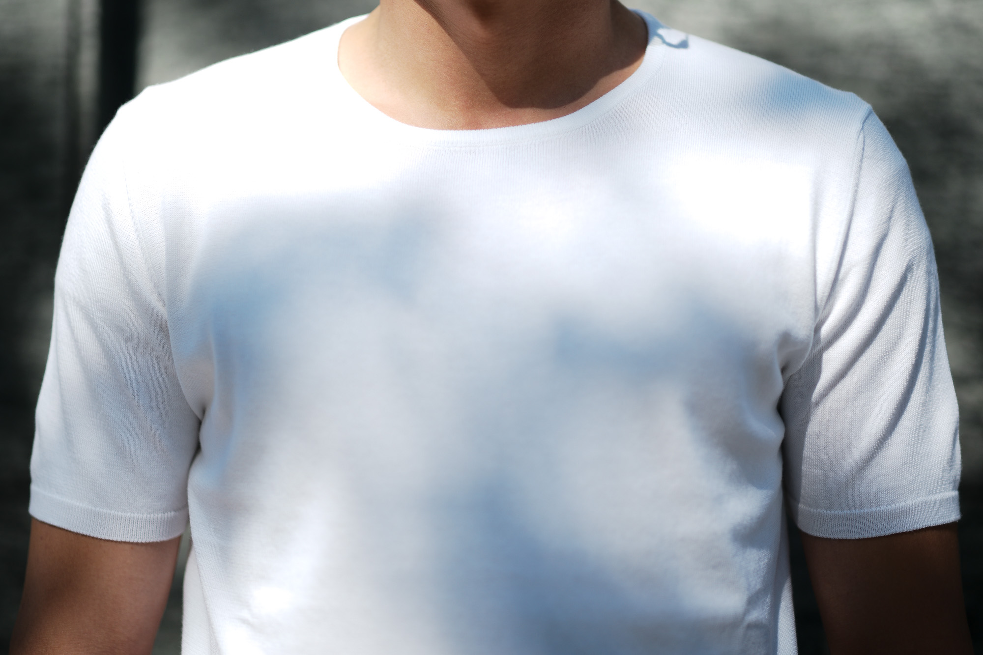 Cruciani (クルチアーニ) Knit T-shirt (ニット Tシャツ) 27ゲージ コットン ニット Tシャツ WHITE (ホワイト・Z0001) made in italy (イタリア製) 2019 春夏新作 愛知 名古屋 altoediritto アルトエデリット