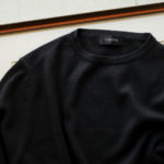 Cuervo (クエルボ) Sartoria Collection (サルトリア コレクション) Harrison(ハリソン) Silk Cashmere Crew Neck Sweater (シルクカシミヤ クルーネックセーター) ハイゲージ ニット セーター BLACK (ブラック) 2019 秋冬のイメージ