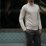 Cuervo (クエルボ) Sartoria Collection (サルトリア コレクション) John(ジョン) Turtle Neck Sweater (タートルネックセーター) ウールニット セーター WHITE (ホワイト) MADE IN JAPAN (日本製) 2019 秋冬 【ご予約受付中】のイメージ