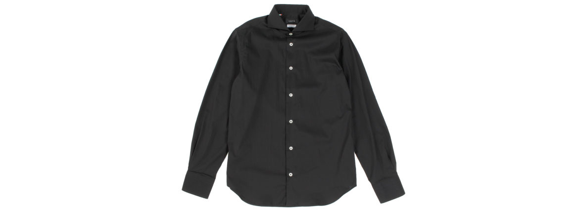 Cuervo (クエルボ) Sartoria Collection (サルトリア コレクション) Pier(ピエル) STRETCH COTTON ストレッチコットン シャツ BLACK (ブラック) MADE IN ITALY (イタリア製) 2019 春夏 【ブラックフリー分発売中】のイメージ