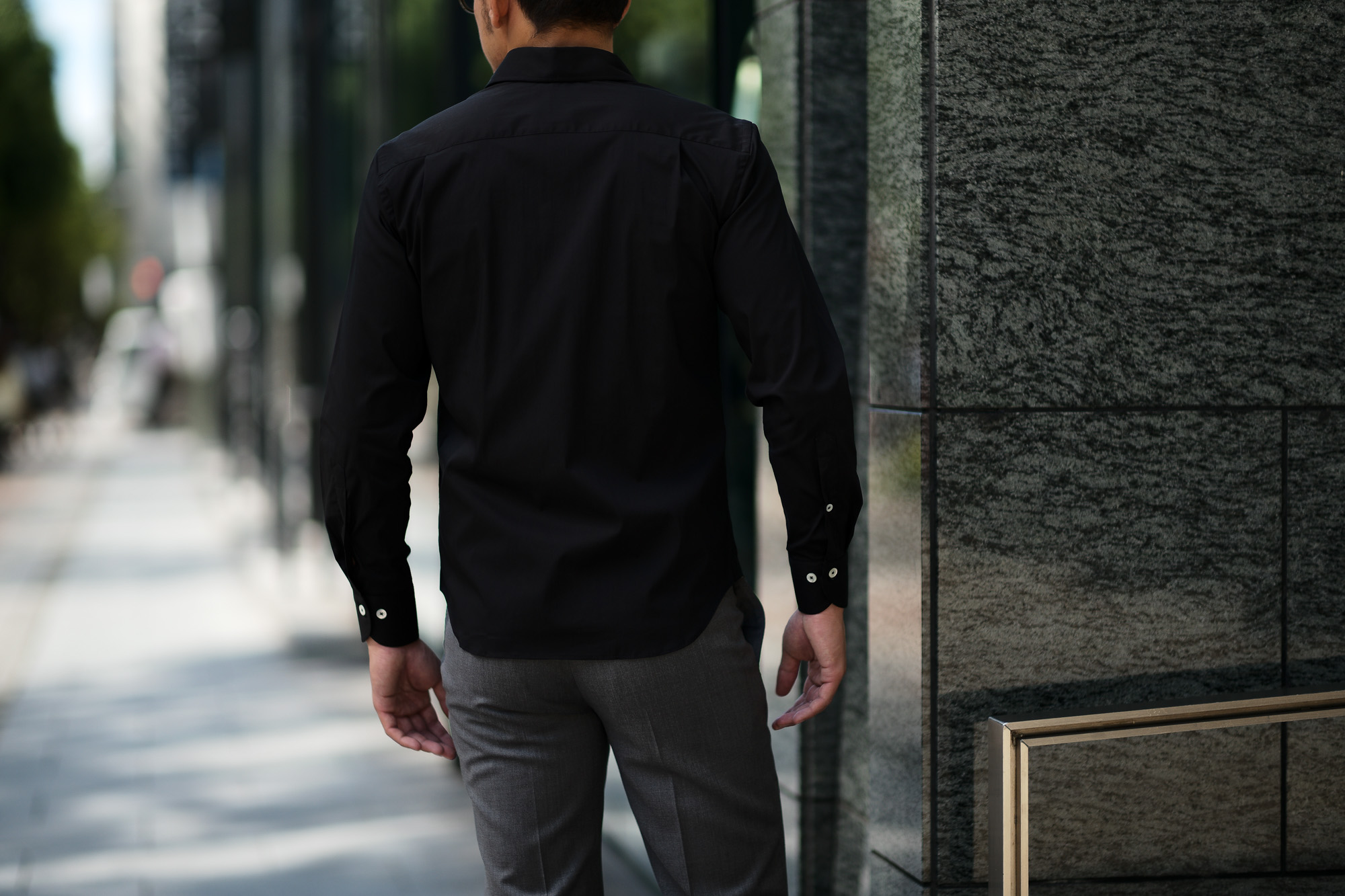 Cuervo クエルボ Sartoria Collection Pierピエル STRETCH COTTON ストレッチコットン シャツ BLACK ブラック イタリア製 2019 春夏 新色ブラック入荷 イタリアシャツ 愛知 名古屋 altoediritto アルトエデリット