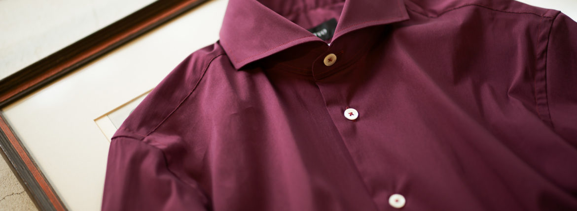 Cuervo (クエルボ) Sartoria Collection (サルトリア コレクション) Pier(ピエル) STRETCH COTTON ストレッチコットン シャツ BORDEAUX (ボルドー) MADE IN ITALY (イタリア製) 2019 春夏 【新色ボルドー入荷】イタリアシャツ 愛知 名古屋 altoediritto アルトエデリット