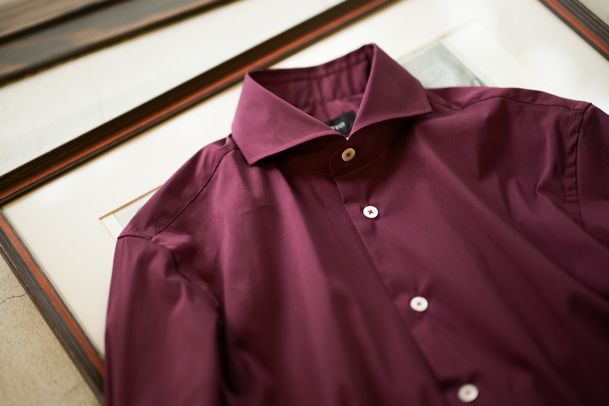 Cuervo (クエルボ) Sartoria Collection (サルトリア コレクション) Pier(ピエル) STRETCH COTTON ストレッチコットン シャツ BORDEAUX (ボルドー) MADE IN ITALY (イタリア製) 2019 春夏 【新色ボルドー入荷】イタリアシャツ 愛知 名古屋 altoediritto アルトエデリット