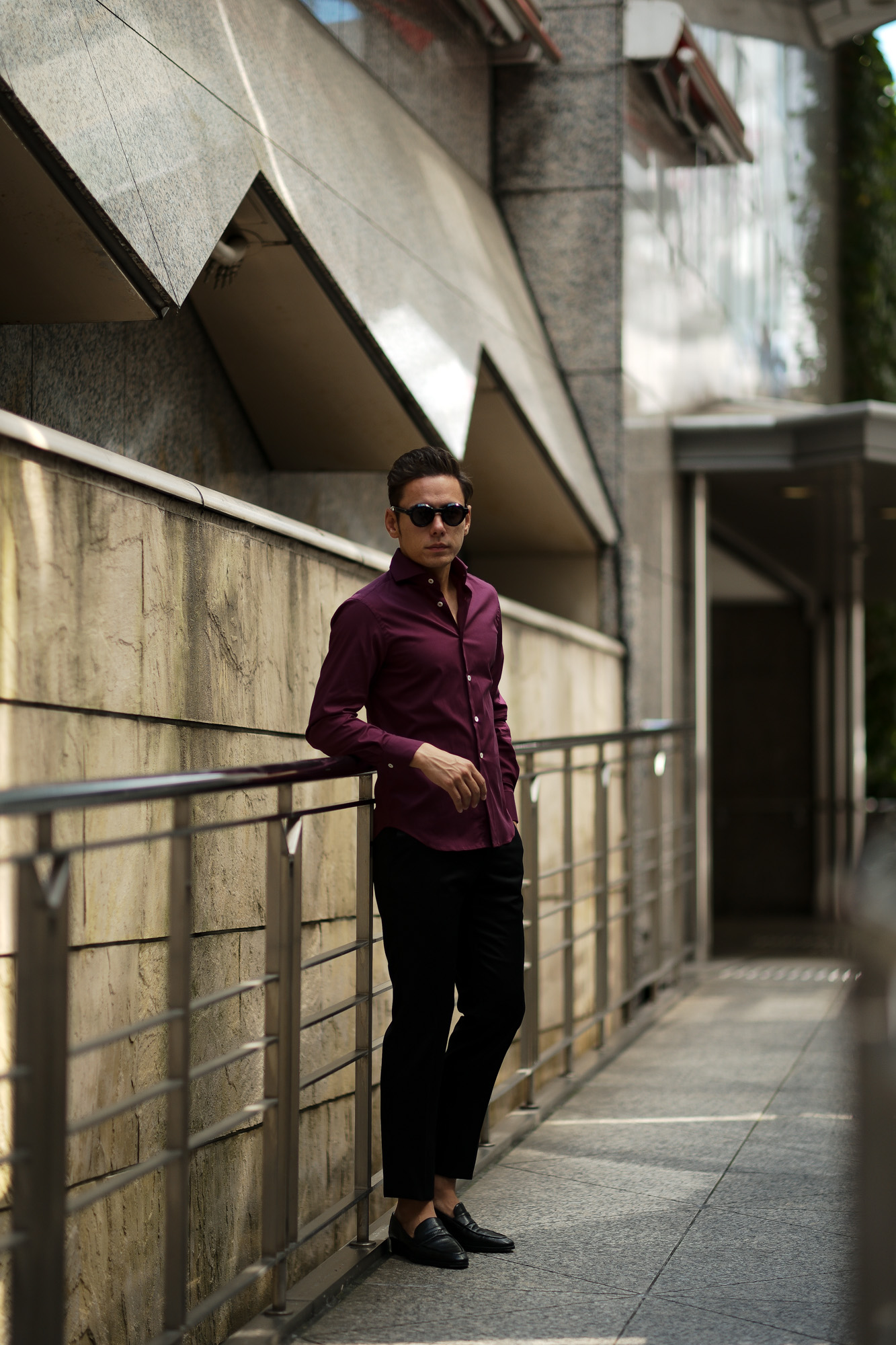 Cuervo (クエルボ) Sartoria Collection (サルトリア コレクション) Pier(ピエル) STRETCH COTTON ストレッチコットン シャツ BORDEAUX (ボルドー) MADE IN ITALY (イタリア製) 2019 春夏新作 【新色ボルドーフリー分発売中】イタリアシャツ 愛知 名古屋 altoediritto アルトエデリット