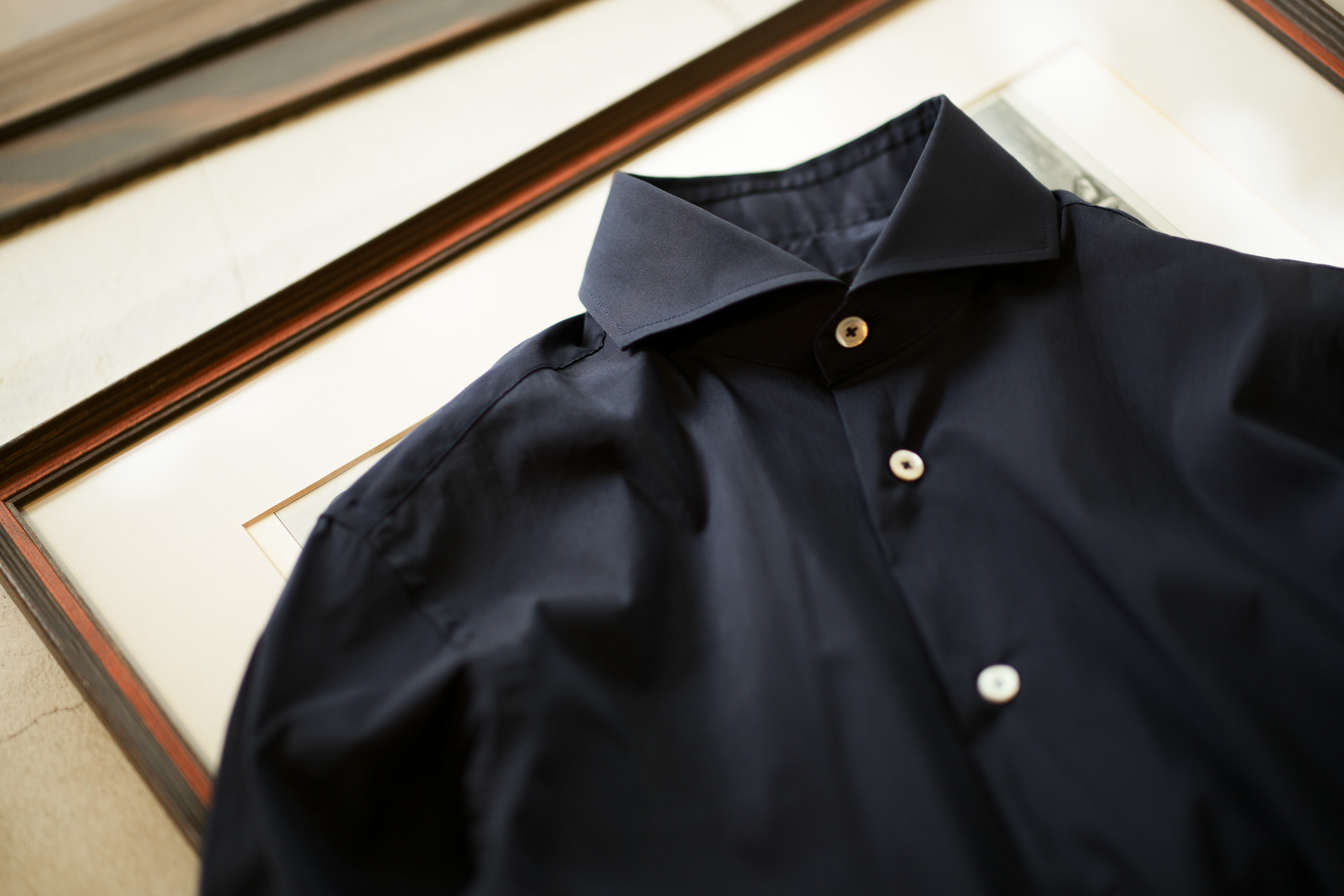 Cuervo (クエルボ) Sartoria Collection (サルトリア コレクション) Pier(ピエル) STRETCH COTTON ストレッチコットン シャツ NAVY(ネイビー) MADE IN ITALY (イタリア製) 2019 春夏 【ネイビー第2便入荷】イタリアシャツ 愛知 名古屋 altoediritto アルトエデリット