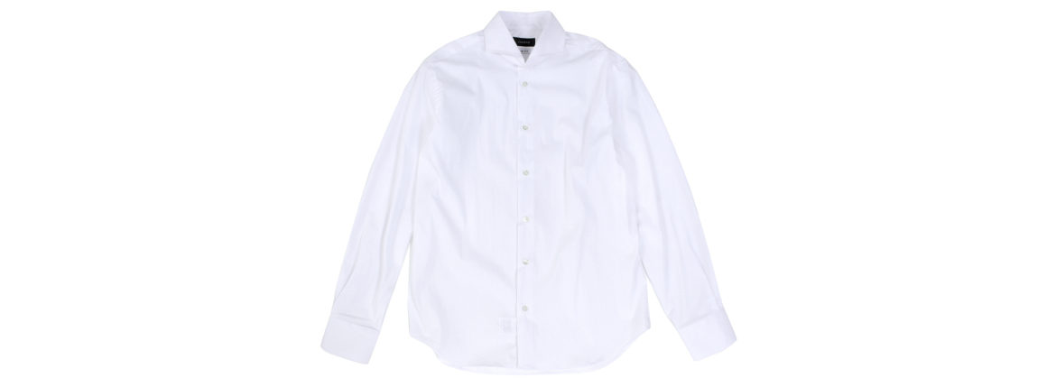 cuervo bopoha(クエルボ ヴァローナ) Sartoria Collection (サルトリア コレクション) Pier(ピエル) STRETCH COTTON ストレッチコットン シャツ WHITE (ホワイト) MADE IN ITALY (イタリア製) 2020 春夏新作のイメージ