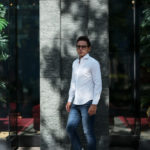 Cuervo (クエルボ) Sartoria Collection (サルトリア コレクション) Pier(ピエル) STRETCH COTTON ストレッチコットン シャツ WHITE(ホワイト) MADE IN ITALY (イタリア製) 2019 春夏新作のイメージ