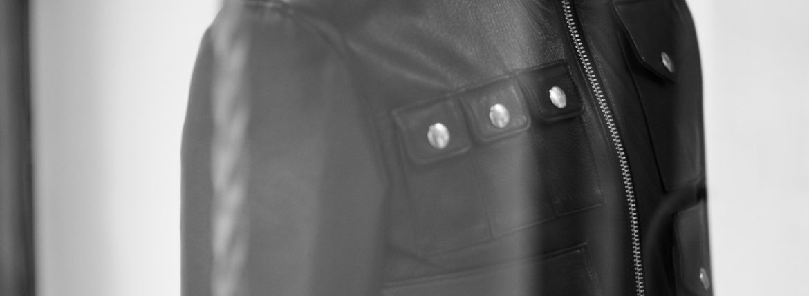 Cuervo (クエルボ) Satisfaction Leather Collection (サティスファクション レザー コレクション) HUNK(ハンク) BUFFALO LEATHER (バッファロー レザー) レザージャケット BLACK(ブラック) MADE IN JAPAN (日本製) 2019 秋冬のイメージ