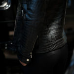 Georges de Patricia (ジョルジュ ド パトリシア) Huracan Porosus Crocodile(ウラカン ポロサス クロコダイル) 925 STERLING SILVER (925 スターリングシルバー) Porosus Crocodile ポロサス クロコダイル エキゾチックレザー ダブルライダース ジャケット NOIR (ブラック) 2019 秋冬 【Special Model】【ご予約開始】のイメージ