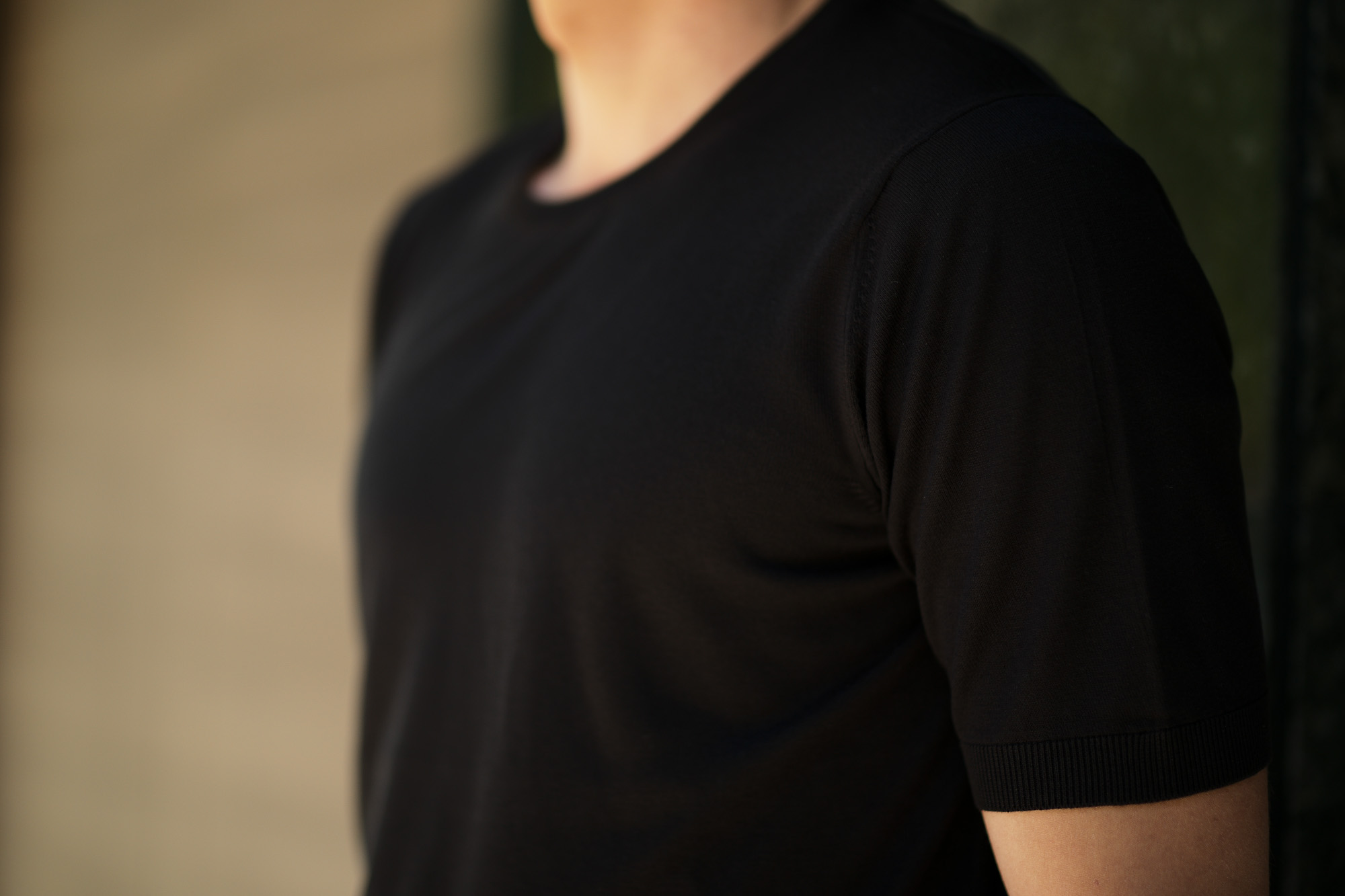 Gran Sasso (グランサッソ) Silk Knit T-shirt (シルクニット Tシャツ) SETA (シルク 100%) ショートスリーブ シルク ニット Tシャツ BLACK (ブラック・099) made in italy (イタリア製) 2019 春夏新作 gransasso 愛知 名古屋 altoediritto アルトエデリット