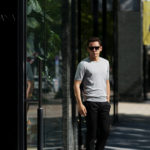 Gran Sasso (グランサッソ) Silk Knit T-shirt (シルクニット) SETA (シルク 100%) ショートスリーブ シルク ニット Tシャツ GREY (グレー・056) made in italy (イタリア製) 2019 春夏新作のイメージ