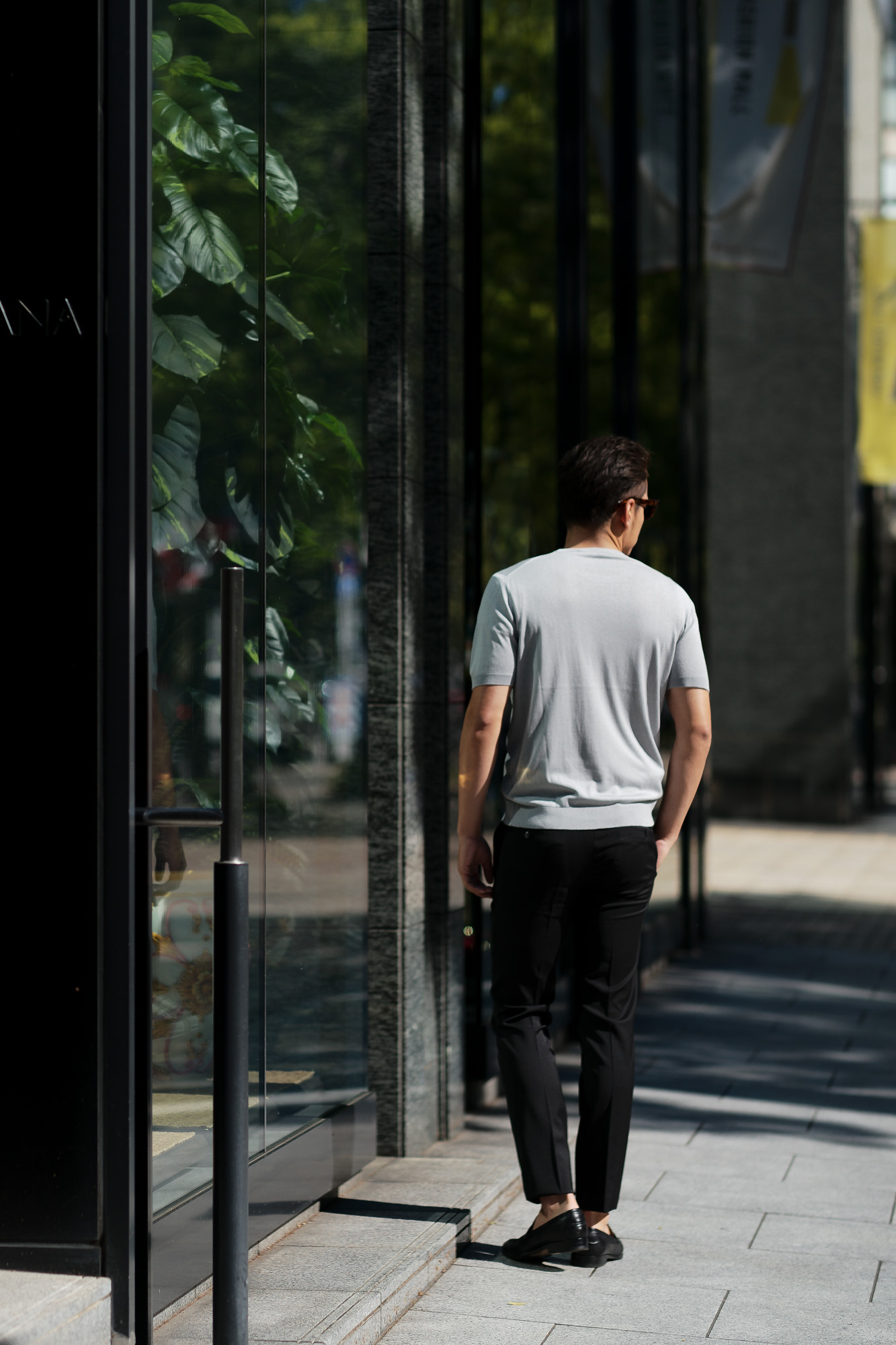 Gran Sasso (グランサッソ) Silk Knit T-shirt (シルクニット) SETA (シルク 100%) ショートスリーブ シルク ニット Tシャツ GREY (グレー・056) made in italy (イタリア製) 2019 春夏新作 gransasso 愛知 名古屋 altoediritto アルトエデリット