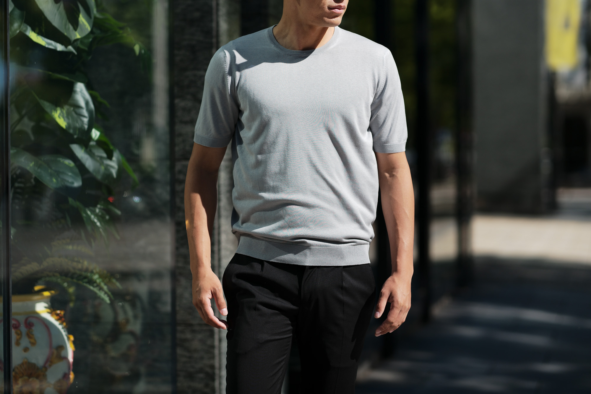 Gran Sasso (グランサッソ) Silk Knit T-shirt (シルクニット) SETA ...