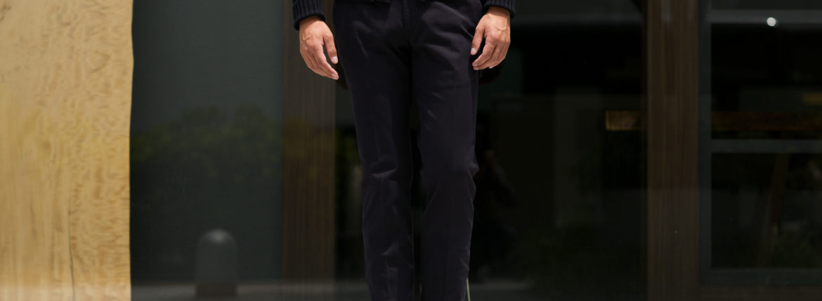 INCOTEX (インコテックス) 1AGW30 SLIM FIT GARMENT DYED COMFORT CHINO コットン ストレッチ スラックス NAVY (ネイビー・831) 2019 秋冬 【ご予約受付中】愛知 名古屋 altoediritto アルトエデリット