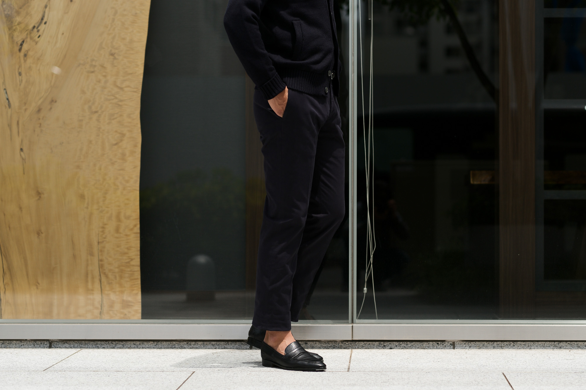 INCOTEX (インコテックス) 1AGW30 SLIM FIT GARMENT DYED COMFORT CHINO コットン ストレッチ スラックス NAVY (ネイビー・831) 2019 秋冬 【ご予約受付中】愛知 名古屋 altoediritto アルトエデリット