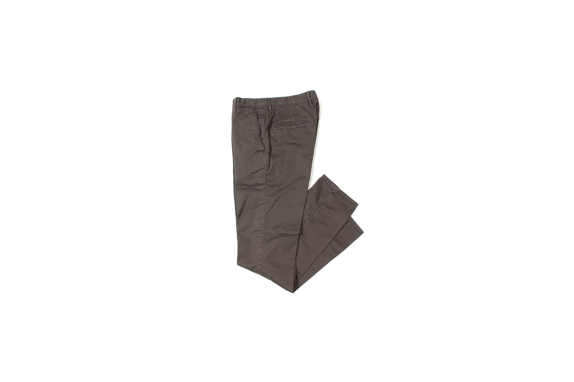 INCOTEX SLACKS（インコテックススラックス）10S100 SLIM FIT G.D. GABARDIND STRETCH ガーメントダイ ストレッチ コットン トラウザーズ チノパンツ BROWN (ブラウン・433) 2019 春夏新作 愛知 名古屋 alto e diritto アルトエデリット チノパンツ チノスラックス