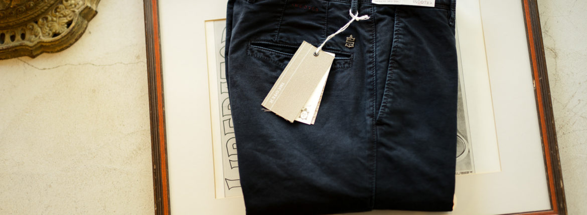 INCOTEX SLACKS（インコテックススラックス）12S100 SLIM FIT TRICOCHINO STRETCH ストレッチ チノパンツ NAVY (ネイビー・825) 2019 秋冬 incotexslacks インコテックス チノパン 愛知 名古屋 Alto e Diritto アルト エ デリット alto e diritto アルトエデリット altoediritto 27,28,29,30,31,32,33