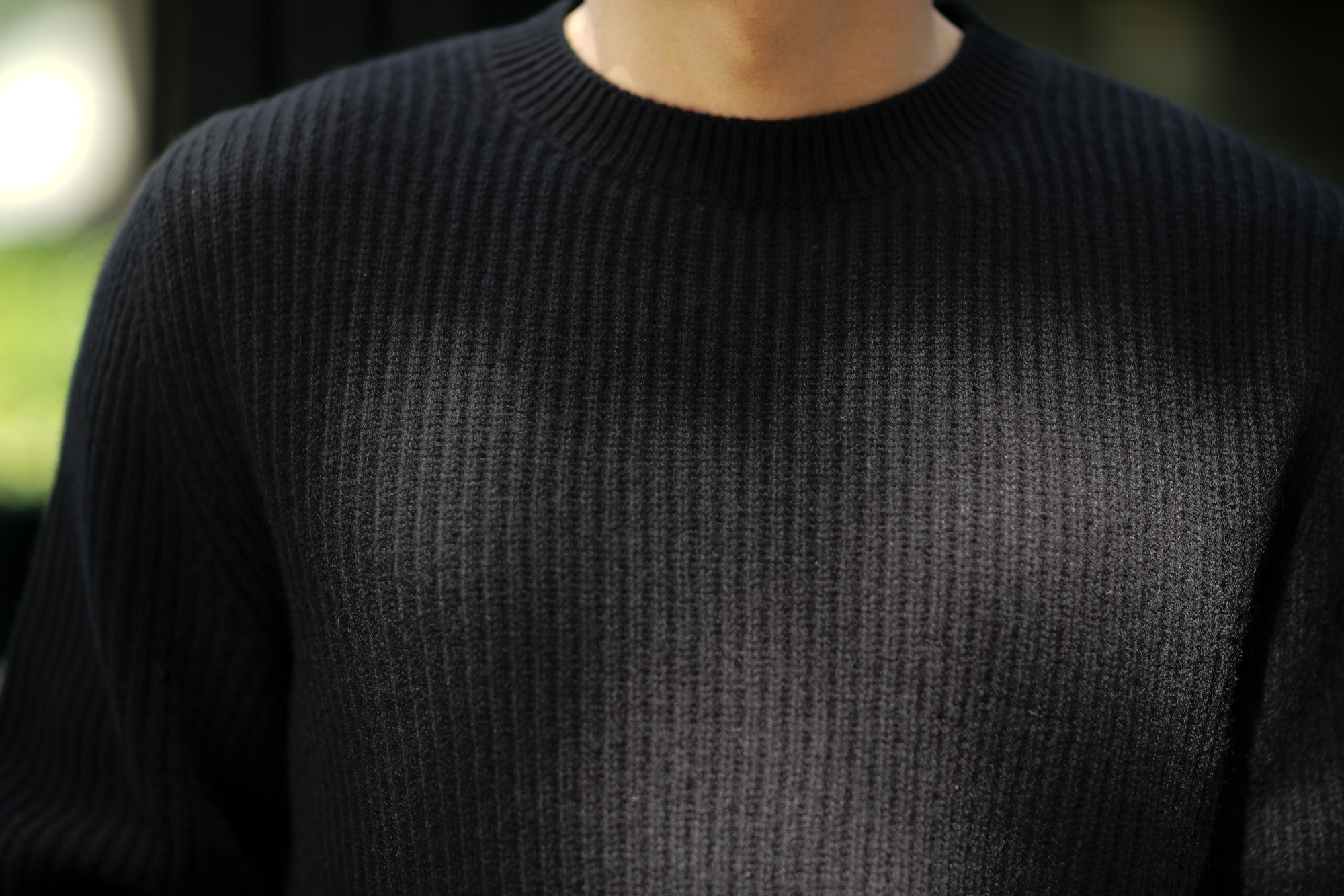 LAMBERTO LOSANI (ランベルト ロザーニ) Cashmere Crew Neck Sweater (カシミア クルーネック セーター) ローゲージ カシミアニット セーター BLACK (ブラック・0901) made in italy (イタリア製) 2019 秋冬 lambertolosani ランベルトロザーニ 愛知 名古屋 altoediritto アルトエデリット