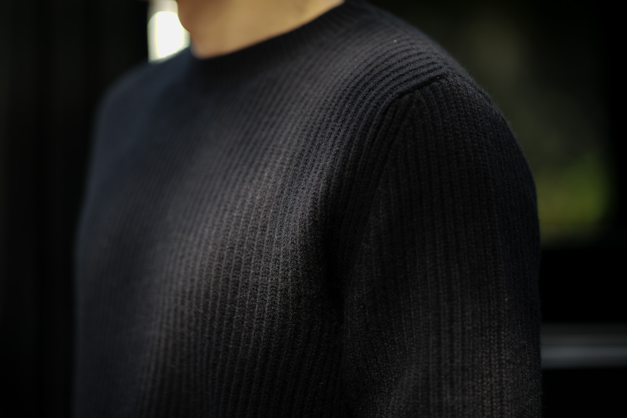 LAMBERTO LOSANI (ランベルト ロザーニ) Cashmere Crew Neck Sweater (カシミア クルーネック セーター) ローゲージ カシミアニット セーター BLACK (ブラック・0901) made in italy (イタリア製) 2019 秋冬 lambertolosani ランベルトロザーニ 愛知 名古屋 altoediritto アルトエデリット