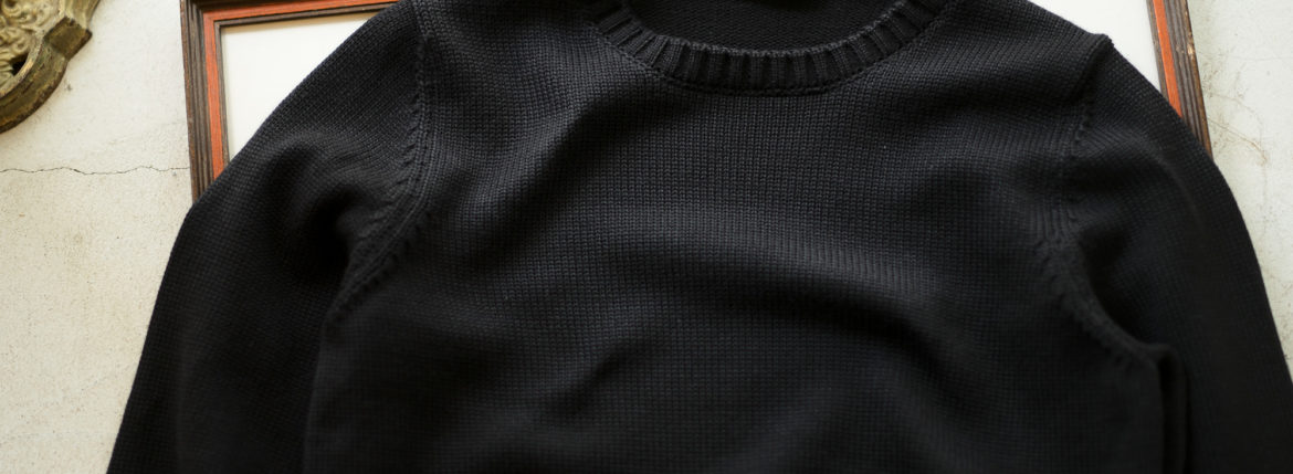 ZANONE (ザノーネ) Crew Neck Sweater (クルーネック セーター) 811258 Z0229 VIRGIN WOOL 100% ミドルゲージ ウールニット セーター BLACK (ブラック・Z0015) made in italy (イタリア製) 2019 秋冬 【ご予約受付中】 zanone ニット クルーネック 愛知 名古屋 Alto e Diritto アルト エ デリット