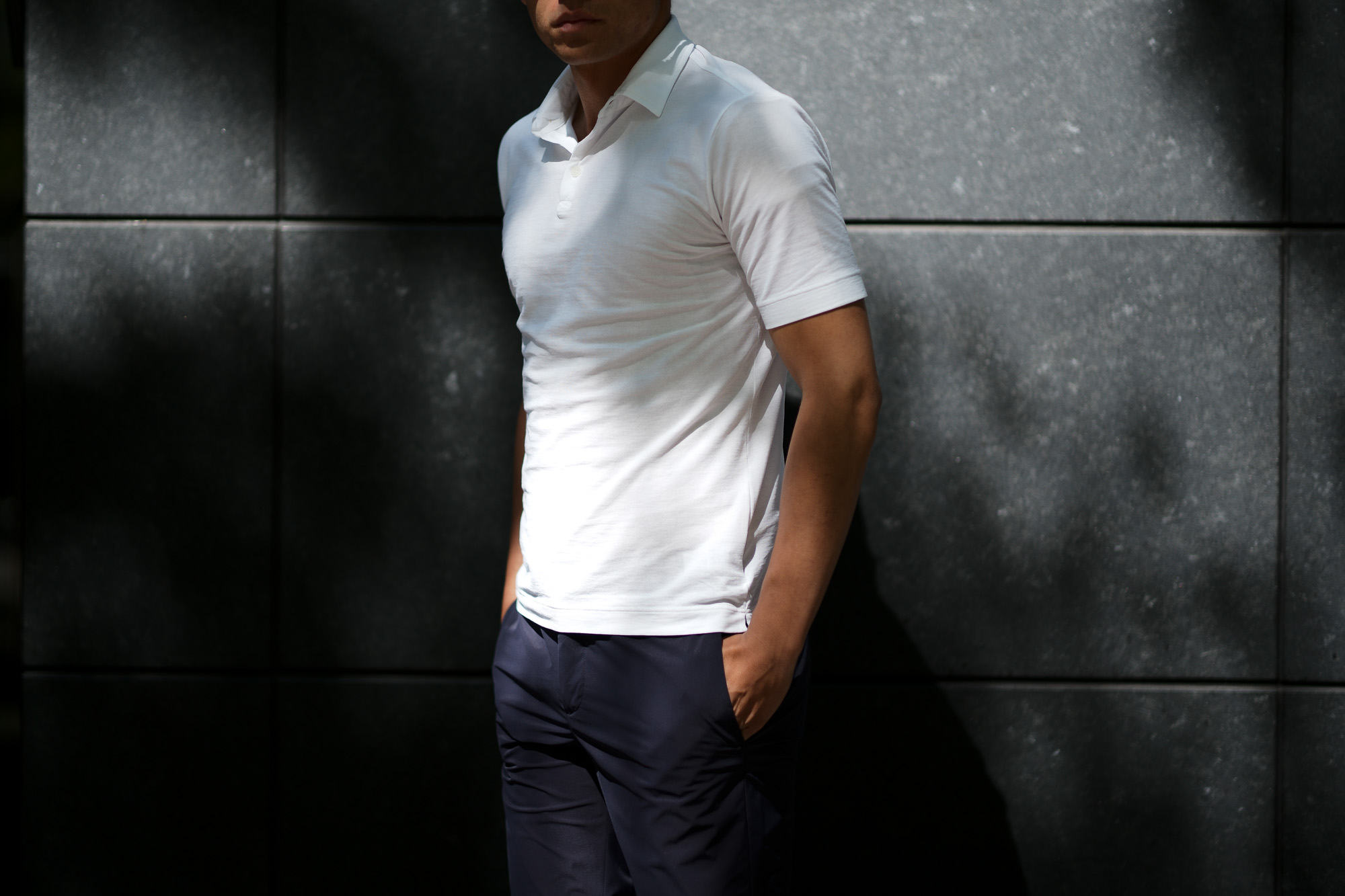 ZANONE(ザノーネ) Polo Shirt ice cotton アイスコットン ポロシャツ WHITE (ホワイト・Z0001