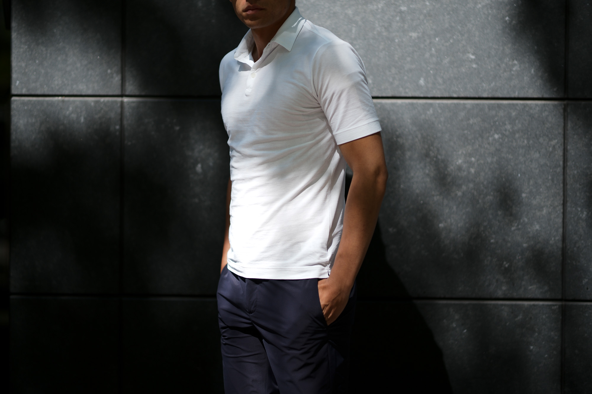 ZANONE(ザノーネ) Polo Shirt ice cotton アイスコットン ポロシャツ WHITE (ホワイト・Z0001)  made in italy (イタリア製) 2019 春夏新作 愛知 名古屋 altoediritto アルトエデリット