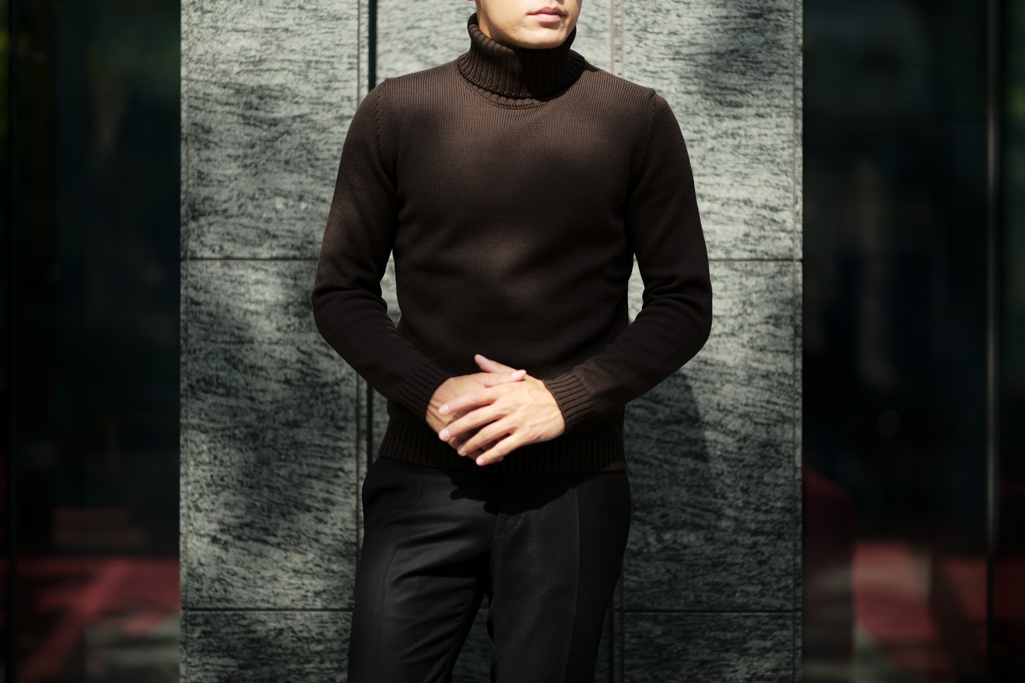 ZANONE (ザノーネ) Turtle Neck Sweater (タートルネックセーター) 810005 Z0229 VIRGIN WOOL 100% ミドルゲージ ウールニット セーター BROWN (ブラウン・Z5204) made in italy (イタリア製) 2019 秋冬 【ご予約受付中】zanone ニット クルーネック 愛知 名古屋 Alto e Diritto アルト エ デリット