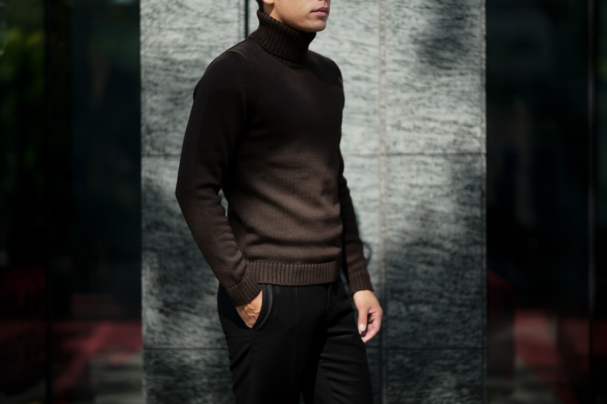 ZANONE (ザノーネ) Turtle Neck Sweater (タートルネックセーター) 810005 Z0229 VIRGIN WOOL 100% ミドルゲージ ウールニット セーター BROWN (ブラウン・Z5204) made in italy (イタリア製) 2019 秋冬 【ご予約受付中】zanone ニット クルーネック 愛知 名古屋 Alto e Diritto アルト エ デリット