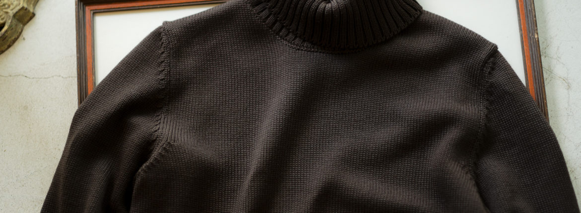 ZANONE (ザノーネ) Turtle Neck Sweater (タートルネックセーター) 810005 Z0229 VIRGIN WOOL 100% ミドルゲージ ウールニット セーター BROWN (ブラウン・Z5204) made in italy (イタリア製) 2019 秋冬 【ご予約受付中】 zanone ニット クルーネック 愛知 名古屋 Alto e Diritto アルト エ デリット