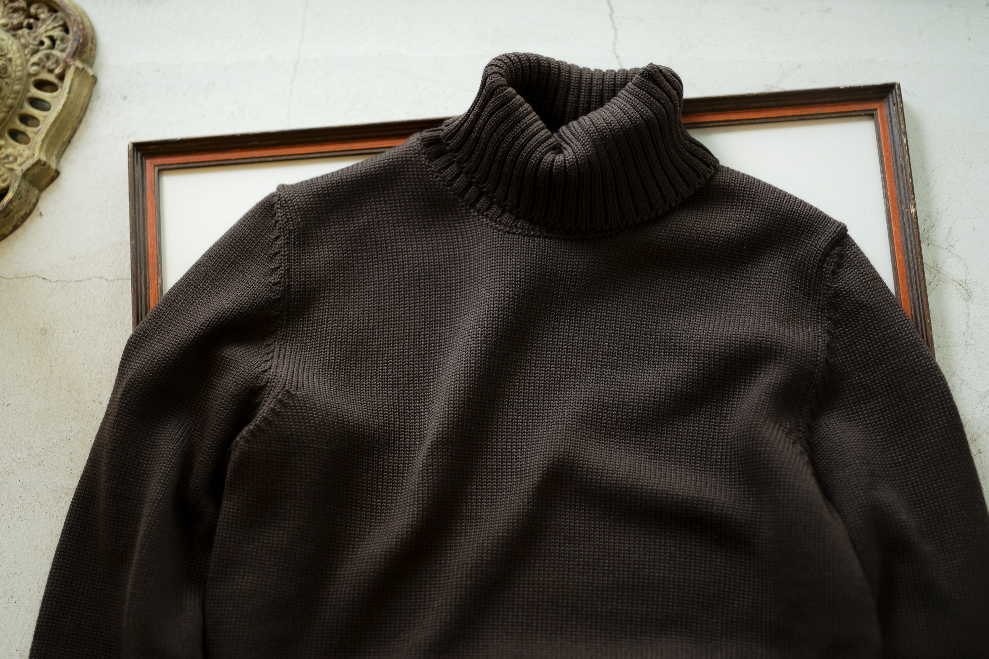 ZANONE (ザノーネ) Turtle Neck Sweater (タートルネックセーター) 810005 Z0229 VIRGIN WOOL 100% ミドルゲージ ウールニット セーター BROWN (ブラウン・Z5204) made in italy (イタリア製) 2019 秋冬 【ご予約受付中】 zanone ニット クルーネック 愛知 名古屋 Alto e Diritto アルト エ デリット