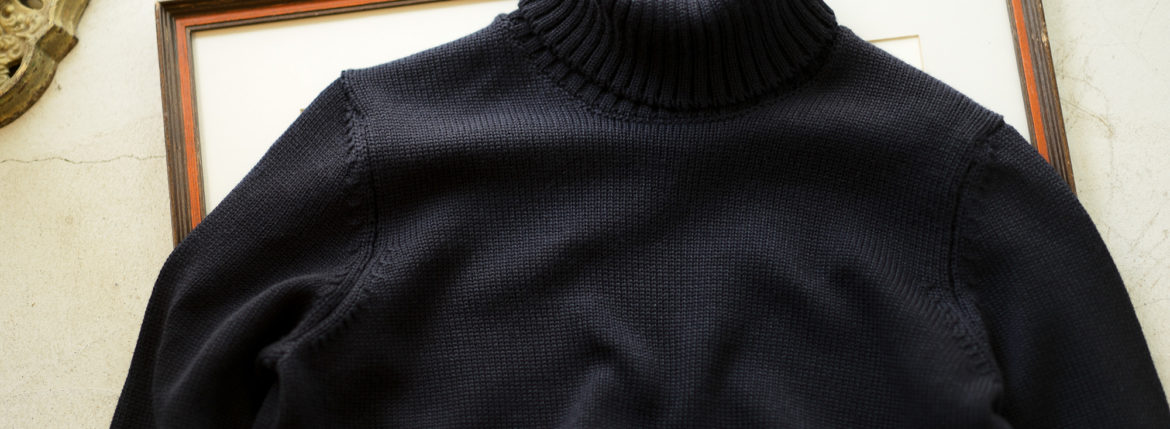 ZANONE (ザノーネ) Turtle Neck Sweater (タートルネックセーター) 810005 Z0229 VIRGIN WOOL 100% ミドルゲージ ウールニット セーター NAVY (ネイビー・Z1375) made in italy (イタリア製) 2019 秋冬 【ご予約受付中】 zanone ニット クルーネック 愛知 名古屋 Alto e Diritto アルト エ デリット