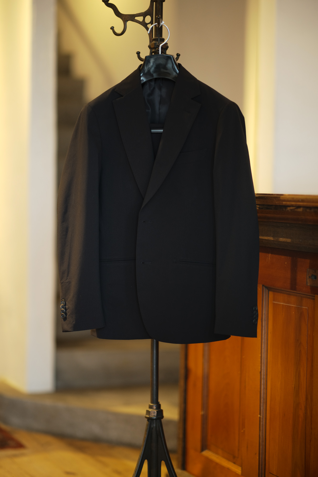 Cuervo (クエルボ) Sartoria Collection (サルトリア コレクション) Rooster (ルースター) STRETCH NYLON ストレッチナイロン スーツ BLACK (ブラック) MADE IN JAPAN (日本製) 2019 春夏【オーダー分入荷】愛知 名古屋 alto e diritto アルトエデリット