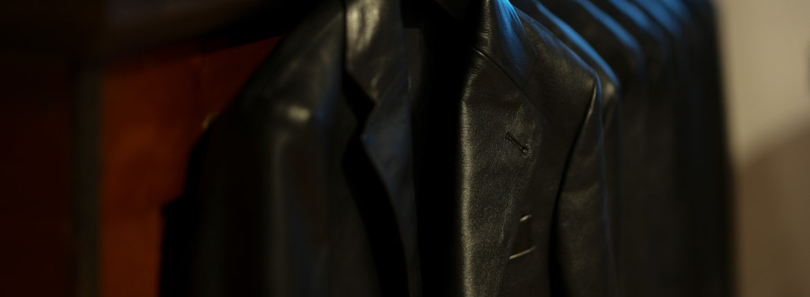 Cuervo (クエルボ) Satisfaction Leather Collection (サティスファクション レザー コレクション) LEON (レオン) BUFFALO LEATHER (バッファロー レザー) シングル テーラード ジャケット BLACK (ブラック) MADE IN JAPAN (日本製) 2019 秋冬新作 【入荷しました】【フリー分発売開始】のイメージ
